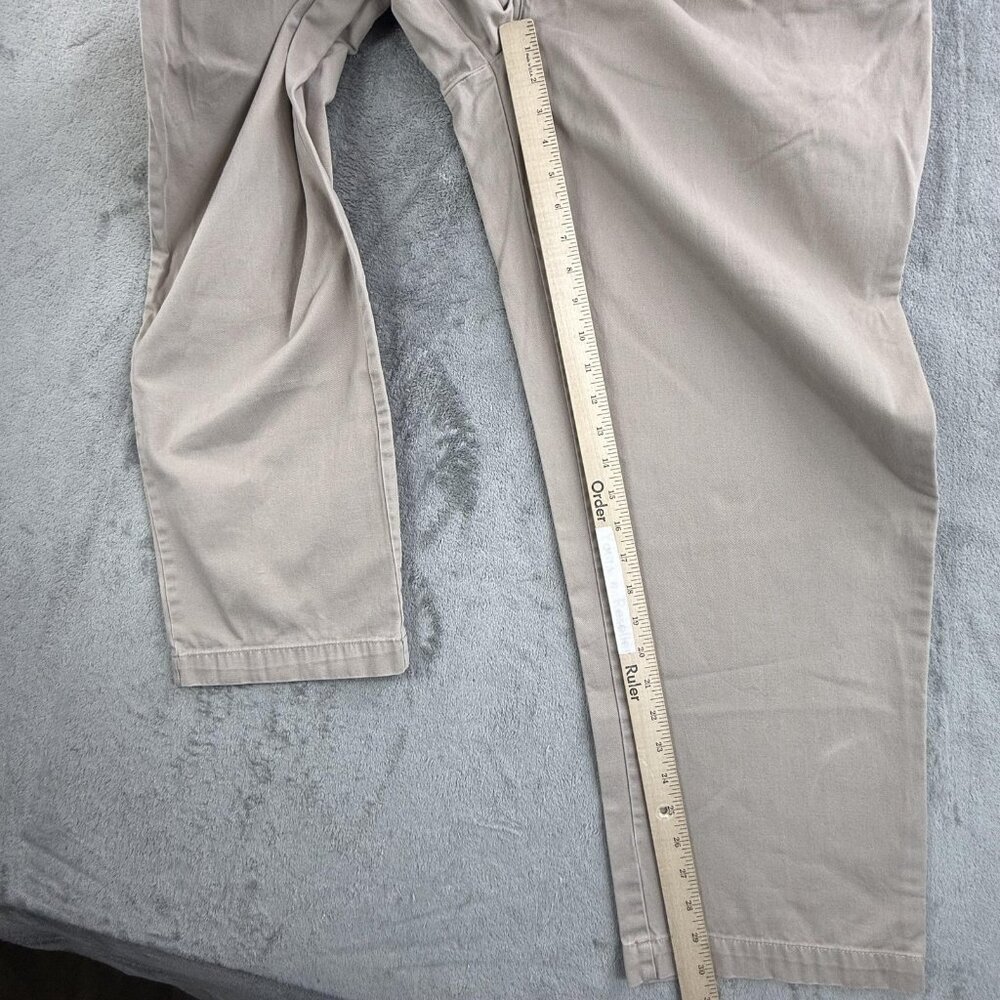 Vintage Polo Ralph Lauren Chino Pants Mens 35x33 Khaki Tan Andrew Pant Pleated - Picture 6 of 16